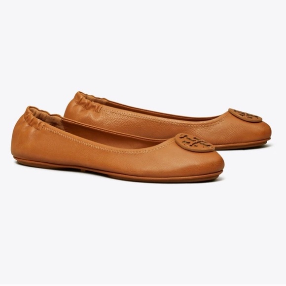 Tory Burch Minnie Reba tan flats - Picture 1 of 6